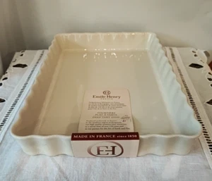 Emile Henry Tortiera Rettangolare Ceramica Argilla 33x24 Cm. - Foto 1 di 7