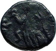 VALENTINIAN III Original 425AD Rome Authentic Ancient Roman Coin VICTORY i66382