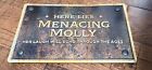 Spirit Halloween Menacing Molly Metal Store Display Sign Mausoleum Row Plaque