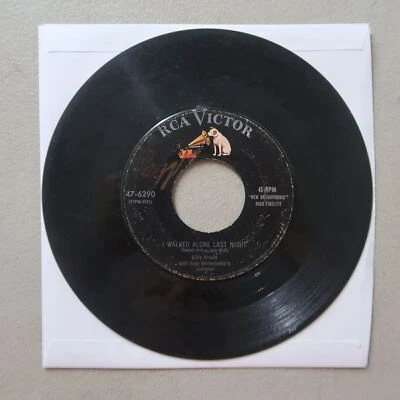 EDDY ARNOLD I WALKED ALONE LAST NIGHT/THE RICHEST MAN RCA VINYL 45 VG 17-147 - Image 1 of 2