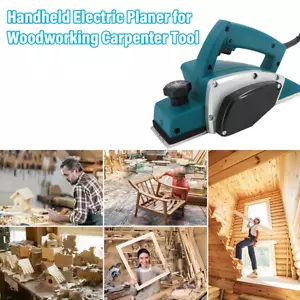 Portable 1200W Electric Wood Planer 3-1/4'' Hand Held Woodworking Power Tool - Picture 1 of 11