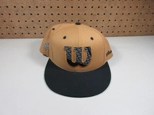 Wilson Hombre Marrón Claro Gris Negro Snapback Mezcla Lana Sombrero Nuevo Con Etiquetas - Imagen 1 de 7