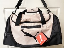 puma black solid duffle bag