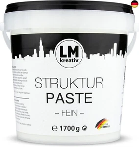 LM Strukturpaste fein 1,7 kg | Texture Paste | Strukturpaste für Acrylmalerei | - Bild 1 von 8