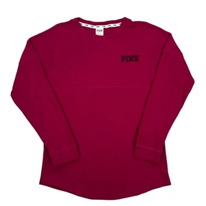 Felpa oversize rosa Victoria’s Secret rosa scuro e nera manica lunga taglia XS - Foto 1 di 3