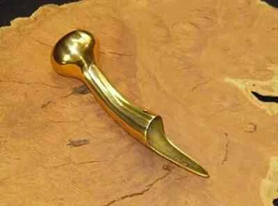 Mango de cabeza de bola Hame de latón de diseño náutico solo para bastón de madera Foto 1 de 4