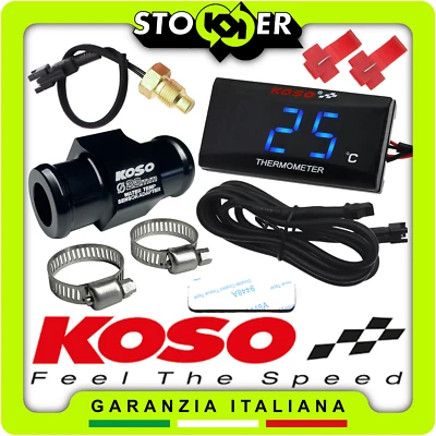 TERMOMETRO DIGITALE KOSO MOTO RACCORDO TUBO ACQUA 22mm SENSORE TEMPERATURA M10x1 - Bild 1 von 4