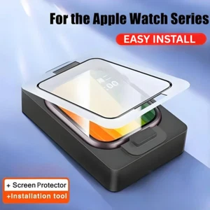 💥SZKŁO OCHRONNE WYŚWIETLACZA DO APPLE WATCH 10|9|8|7|6|5 FOLII OCHRONNEJ + POMOC W MONTAŻU💥 - Zdjęcie 1 z 5