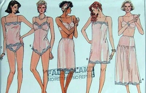 9765 Vogue Misses lencería camisa de peluche calzoncillos patrón 6-14 1986 sin cortar - Imagen 1 de 3