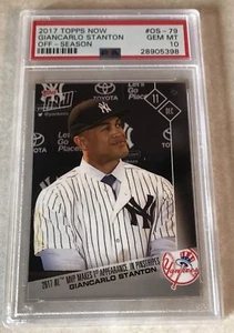 2017 TOPPS NOW #OS-79 GIANCARLO STANTON PSA 10 GEM MINT - JOINS YANKEES - Picture 1 of 2