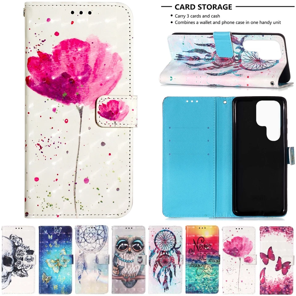 Patterned Case For Samsung Galaxy A06 A05s A04s A03s A02s Flip Wallet Case Cover - Image 1 of 4