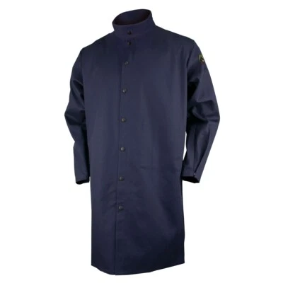REVCO Black Stallion FN9-42C 9 oz. 42" Navy Flame Resistant Cotton Shop Coat