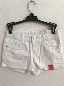 Total Girl TG White Shortie Denim Shorts Girls Youth 8 Ret $28 (tw-64) - Picture 1 of 6