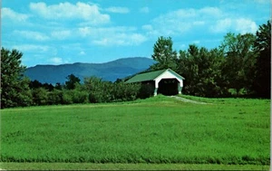 Postal Cambridge Vermont Antiguo Puente Cubierto De Colección Sin Publicar - Imagen 1 de 2