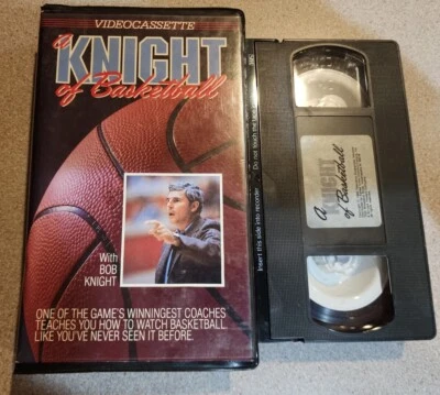 Bobby Knight's A Knight of Basketball VHS Tape Vtg Rare Indiana Hoosiers 1985 - Image 1 of 2