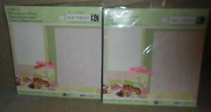 Simply K Pre-Designed Scrapbook 2 Pages 12 x 12 BW Baby Girl Lot of 2