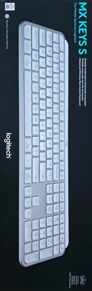 Logitech MX Keys S Wireless Illuminated Keyboard - Pale Gray - image 1 of 4