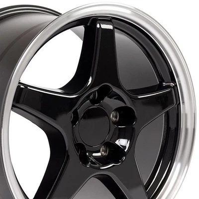 17" Black Wheel w/Machined Lip for 1993-2002 Pontiac Firebird - RVO0135 - Image 1 of 4