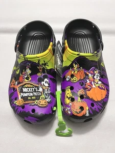 Zuecos Crocs para adultos parche calabaza Mickey’s Halloween 2024 parques Disney talla M6/W8 - Imagen 1 de 6