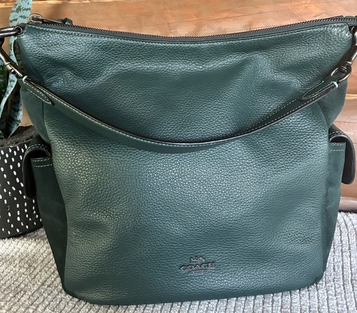 Coach C1522 Pennie Borsone da cacciatore in pelle verde Hobo Sac