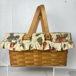 Longaberger Market Basket Swing Handled Fruit Liner 15.5" X 9" X 11" - Picture 1 of 8