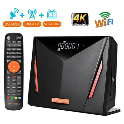 Caja Receptor TV Satélite 4K Digital ATSC-C (J.83B) SCART HDMI USB DVR Grabadora Foto 1 de 4