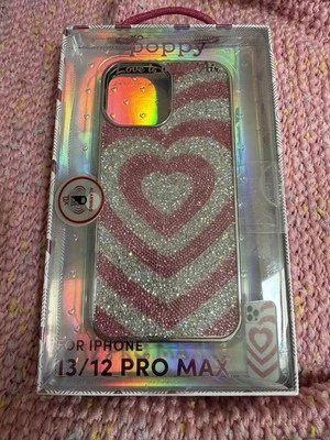 Funda xo poppy iPhone 13/12 Pro Max MAGSAFE estrás rosa corazón brillo nueva Foto 1 de 4