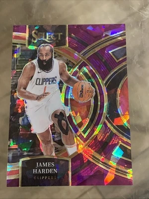 🔥🔥23-24 James Harden Select #137 /99 SP Purple Cracked Ice Prizm CLIPPERS🔥🔥 - Image 1 of 3