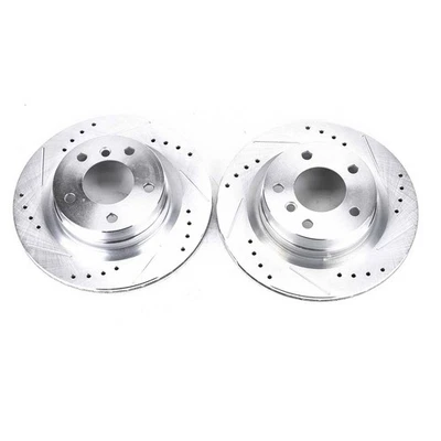 Power Stop EBR1020XPR Drilled & Slotted Rear Rotor Set for BMW 325 / 328 Series Foto 1 de 3