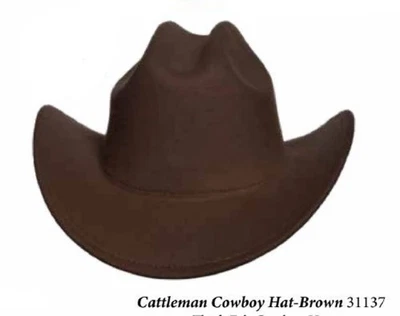 Sombrero de Vaquero - 2 Colores Fieltro Grueso Western Yellowstone Adulto Unisex Foto 1 de 3