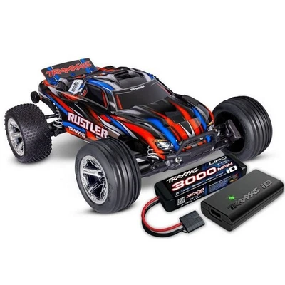 Traxxas 37354-4 Rustler Brushless BL-2S 2WD 1:10 RTR inkl. Akku/Lader red - Bild 1 von 2