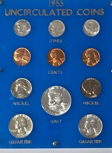 1955-P, D & S Choice Uncirculated Silver U.S. Mint Set (11 Coins)  - Picture 1 of 5