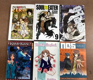 Lot Of 6 Manga Graphic Novels / Fruits Basket, Soul Eater, Fairy Tale Zero, No.6 - Picture 1 of 2