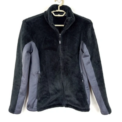 Eastern Mountain Sports Black high pile full zip fleece polartec jacket Small - Image 1 of 4