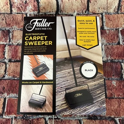 Fuller Brush Electrostatic Hard Floor & Carpet Sweeper 9" Sweep Path Black - Image 1 of 3