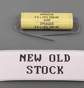 (8) Sprague 2.5uf 220v Metalized Polyester Film Capacitors 439P - Picture 1 of 4