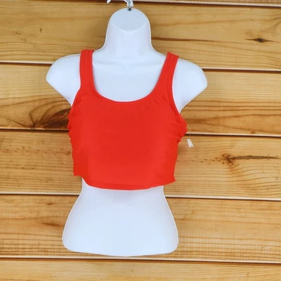 Xersion Athletic Swimsuit Top Womens Size M Red Removeable Pads Built-In Bra NEW - Image 1 of 4