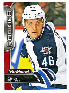 2016-17 Upper Deck UD Parkhurst RED #357 JC LIPON RC Rookie Winnipeg Jets - Picture 1 of 2