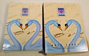 Swan Note Cards 15 cards& envelopes. Box damage New - Picture 1 of 6