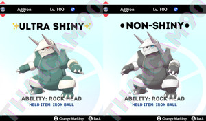 AGGRON 🌟 SHINY 🌟 NON-SHINY 6IV VGC - POKEMON SWORD AND SHIELD