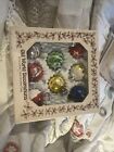 Vintage Columbia Old World 8 Hand Blown Glass Christmas Ornaments 