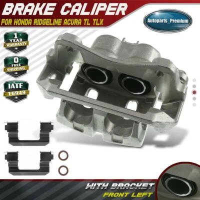Front Left Driver Disc Brake Caliper w/ Bracket for Honda Ridgeline Acura TL TLX - Image 1 of 4