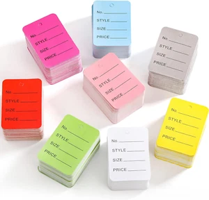 Nicunom 2000 PCS Price Tags, 1.97" X 1.38" Clothing Tags, Multi-Colors - Picture 1 of 12