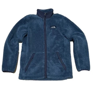 The North Face Full Zip Boys Fleece XL 18-20 Polyester Jacket Blue Zipp Pockets - Picture 1 of 5