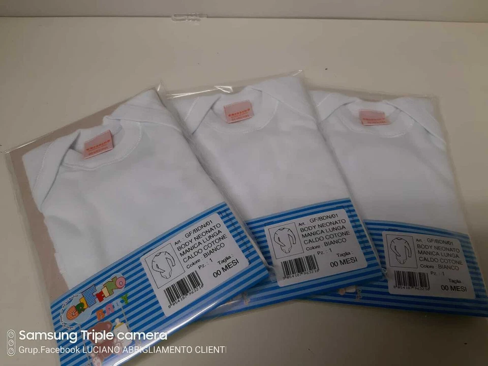 Body Intimo NG Caldo Cotone manica Lunga 100% Cotone Felpato made in Italy - Immagine 1 di 1