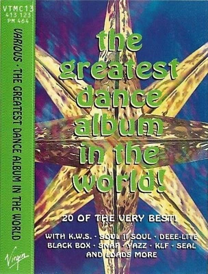 Various ‎The Greatest Dance Album In The World! CASSETTE ALBUM Electronic - Image 1 of 4
