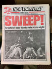 1998 (10/22) NY Yankees Win World Series NY Post Newspaper 16 Pages Coverage NEW