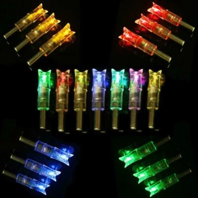 6pcs LED Lighted Nocks for Bolts with .300''/7.62mm Inside Diameter Half Moon - Image 1 of 4