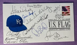 SIGNED KANSAS CITY ROYALS LEGENDS (12 SIGS) FDC AUTOGRAPHED FIRST DAY COVER - Picture 1 of 3