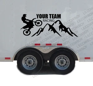 Custom Race Decal Motocross Bike team Dirt Kart Trailer Vinyl Car sticker RC21 - Picture 1 of 3